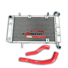 Aluminum Radiator + RED Hose for SUZUKI LTZ400 KFX400 DVX400 2003-2008 04 05 07