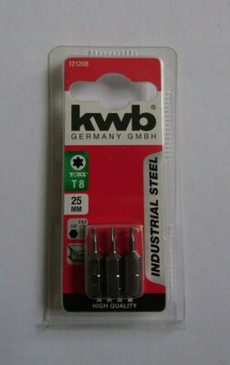 KWB Industry Schraubendreherbit 25 mm T8  3 Stück Bit