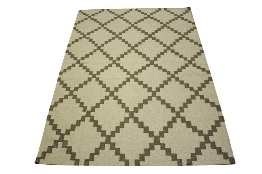 Laine 100 Cm 160x230 Kelim Kelim Tapis Tisse Main Beige Braun