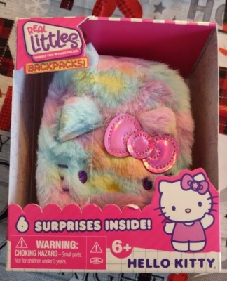 hello kitty backpack rainbow fuzzy Real Littles Hello Kitty Fuzzy Rainbow Mini Backpacks W/6 Surprises NEW