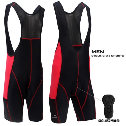 Mens Cycling Bib Shorts Tights Cycle Bicycle Coolmax Anti-Bac Padded All Sizes - Picture 3 of 8