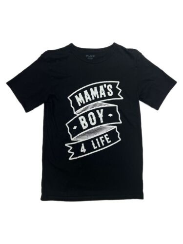 T-shirt The Children's Place Mama's Boy 4 Life noir jeunesse XL taille 14 - Photo 1 sur 1