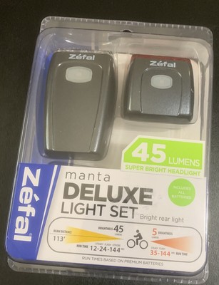 Zefal Manta Deluxe Bike Light Set Zefal Bike Light Battery