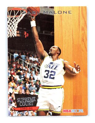 1993-94 Hoops Basketball #SC6 Karl Malone Supreme Court Utah Jazz
