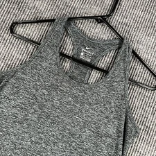 Nike Tank Top Womens Small Gray Dri Fit Workout Active Gym Run Lift Casual