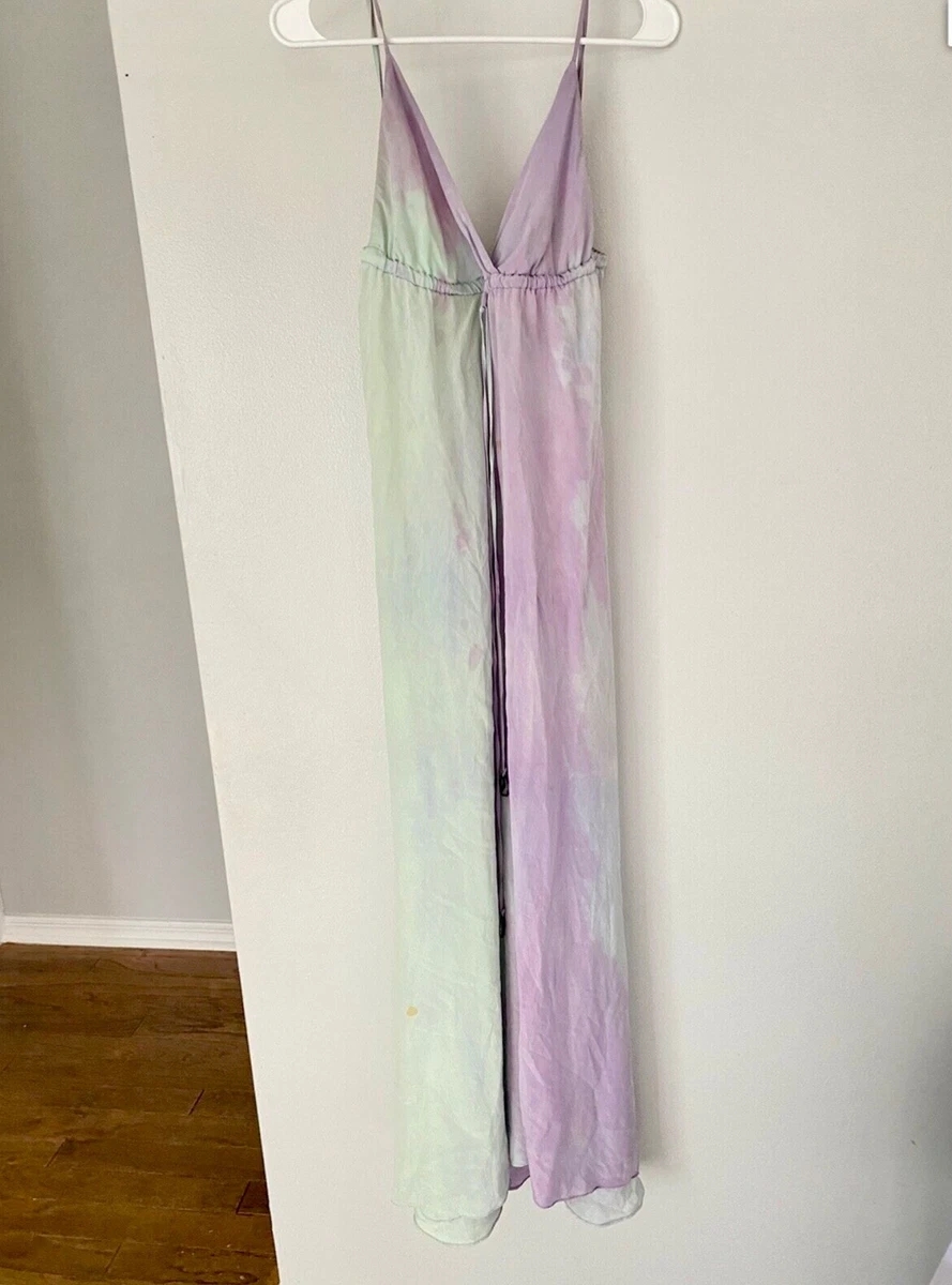 Gypsy 05 cotton candy tie dyed silk maxi dress | eBay