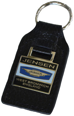 Jensen Cars - West Bromwich - Enamel and leather car key ring / fob