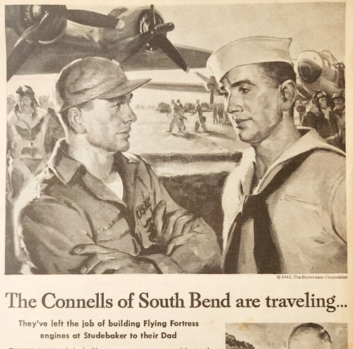 1944 Studebaker Boeing Flying Fortress Advertisement WW2 Era Aviation DWP7A