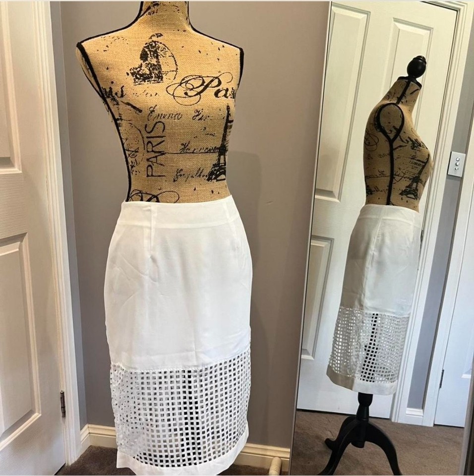 Women's White Pencil Skirt