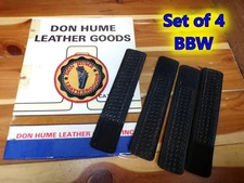 S502-4V HUME 4-Set BBW Police Duty Belt Keepers 1" Extra Wide  Hook & Loop Close