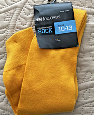 Holloway compete athletic sock gold 10-13 adult style 223811 acrylic blend new