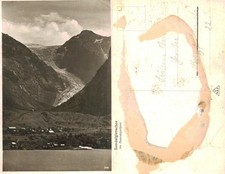 Vintage Postcard - Sundalgletscher Maurangerfjord (Sundal Glacier) REAL PHOTO UN