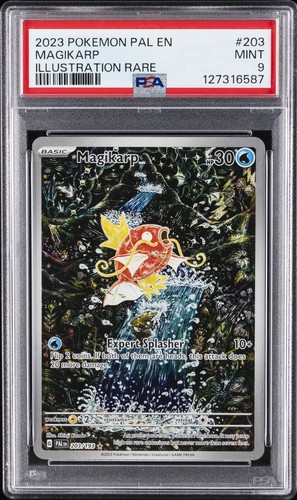 2023 POKEMON PAL EN-PALDEA EVOLVED ILLUSTRATION RARE #203 MAGIKARP PSA 9