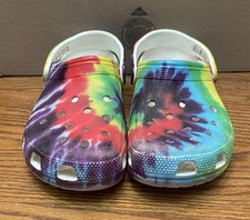 Crocs Unisex Classic Tie Dye Graphic Clog Slip On Shoes Mens 6 Womens 8