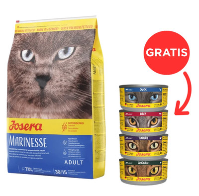JOSERA Cat Marinesse Trockenfutter 10 kg + 4 Dosen GRATIS