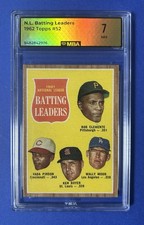 1962 Topps NL Batting Leaders Clemente/Pinson/Boyer/Moon #52 MBA 7 NM