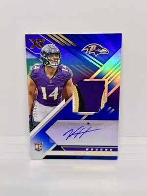 KYLE HAMILTON Rookie 2022 Panini XR Patch Auto Blue /49 Baltimore Ravens RPA