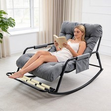 Schaukelstuhl Relaxstuhl Schwingstuhl Ruhesessel Loungesessel Sessel St&uuml;hle Grau