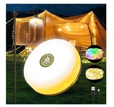 Waterproof 29.5 Ft Camping String Lights - RGB  Warm White, USB Rechargeable