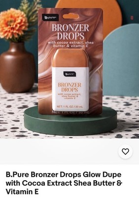 B.Pure Bronzer Drops Glow Dupe with Cocoa Extract Shea Butter & Vitamin E