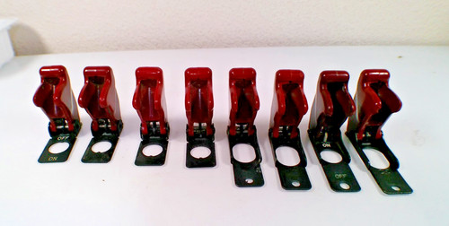 AVIONICS SWITCH GUARDS, CUTLER-HAMMER, USA MADE, SET OF 8