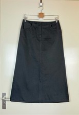 JEAN PAUL GAULTIER GPG Denim Black Midi Maxi Skirt Y2K Vintage Avant Garde S