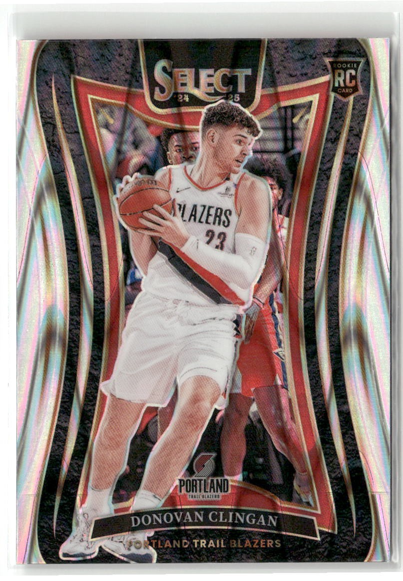 2024-25 Panini Select #390 Donovan Clingan Tectonic Prizm