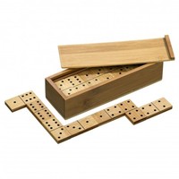 Domino - Doppel 6 - Bambus - 28 Spielsteine