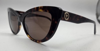 Versace MOD 4388 Medusa Biggie Sunglasses Tortoise Havana Gold 108/73 Cat Eye