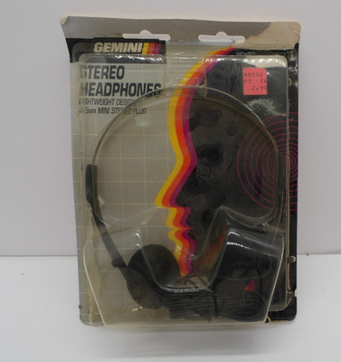 Rare 1995 Gemini Vintage Headphones for Walkman Cassette Tape AS1 NOS