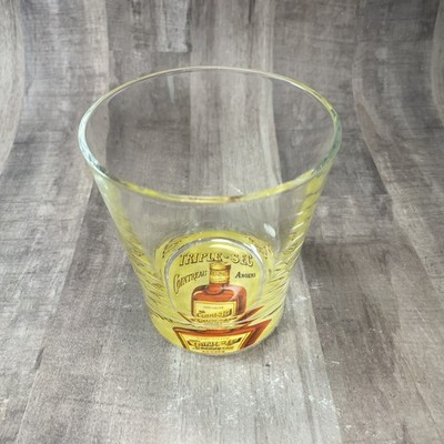 TRIPLE-SEC Cointreau Angers Old Fashioned 8oz Tumbler VTG Advertising 1950-70s