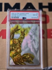 1995 Fleer Ultra Spider-Man HoloBlast Venom vs. Iron Man 4 - PSA 8
