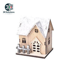 Natale Nuova Decorazione Cabina Luminosa LED Regali Di Natale in Legno Decor Pic