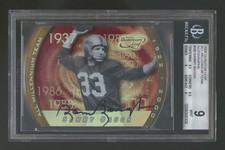 2000 QUANTUM LEAF SAMMY BAUGH AUTOGRAPH #ED 32/100 ALL MILLENNIUM TEAM BGS 9 HOF