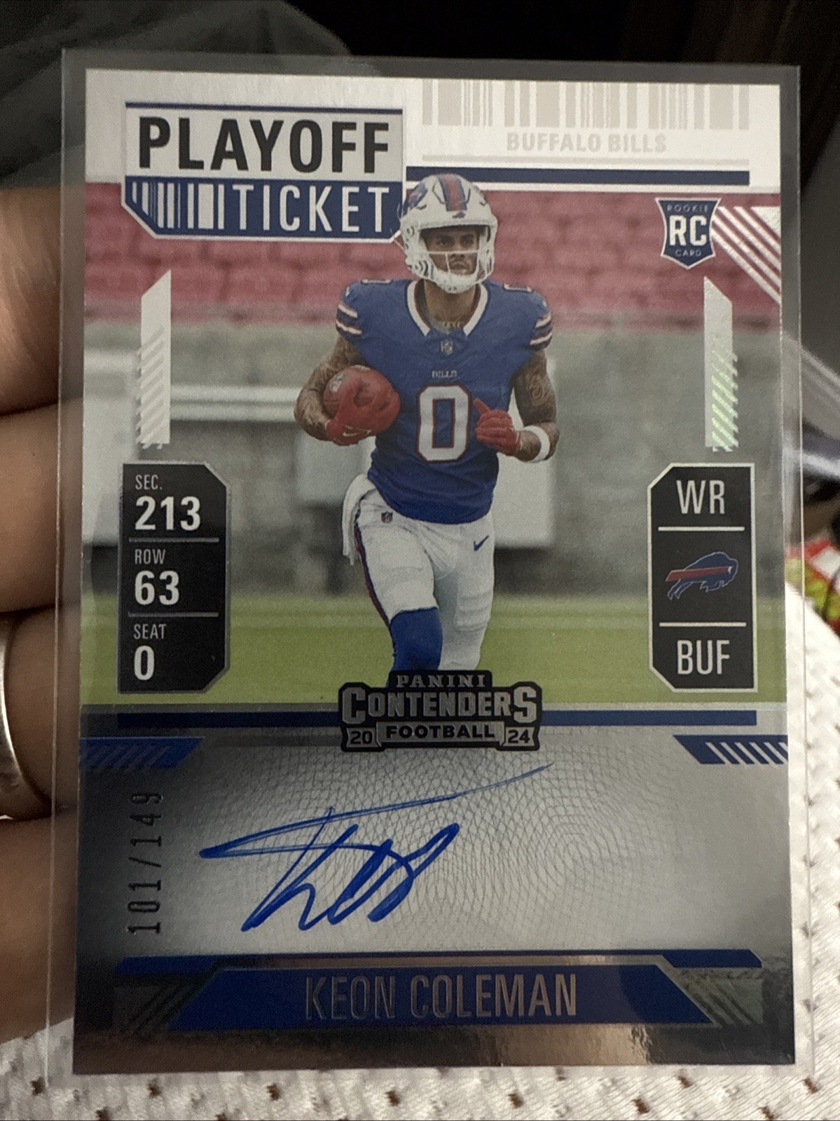 2024 Panini Contenders Keon Coleman Playoff Ticket Rookie Auto /149 RC Bills🔥🏈