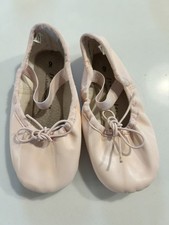 Danskin Ballet Slippers Girls Sz 9 Dance Pink Full Sole Shoes