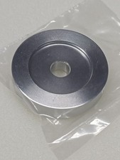 45 RPM RECORD ADAPTER Solid Flat Aluminum Silver Quality Product No Scratches