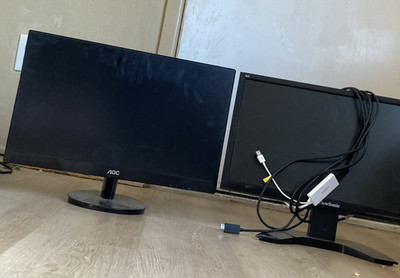 AOC ViewSonic 24'' Black Computer Monitors Lot