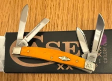 CASE PERSIMMON ORANGE SMALL CONGRESS KNIFE NEVER USED IN BOX #6468 SS N6