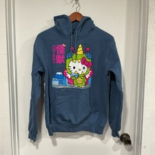 Hello Kitty By Sanrio Hoodie Sweatshirt, Women  s Small, Blue
