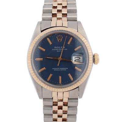 Rolex Oyster Perpetual Date 34mm Purple Dial Watch Ref# 1501