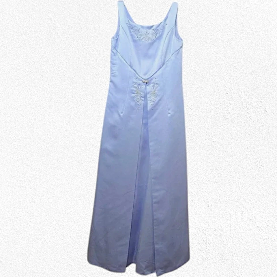 Vestido de Baile Y2K Vintage Púrpura Estrás Adornado Niña Flor Talla 12 Foto 2 de 4