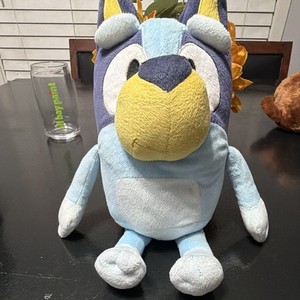 Moose Bluey Dog Plush Stuffed Animal Blue Light Blue Beige Washable 2018 17143