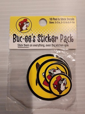 Buc-ee s Sticker Pack - 10 Stickers with Buc-ee's Logo - Variety of sizes