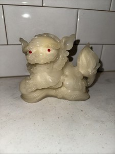 Chinese Foo Fu Dog Guardian Lion Statue Stone
