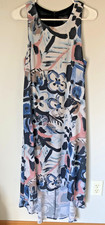 Karen Kane Womens Casual Hi-Low Maxi Dress Floral Linedsize L made usa