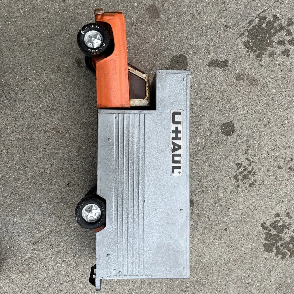 Vintage NYLINT U-HAUL MAXI-MOVER Moving CHEVY Truck Pressed Steel 18" - 19" - Image 2 of 4