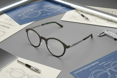 iC! Berlin Eyeglasses 60 Hirschgarten Graphite GREY ROUND PANTO FRAME 45-25-145