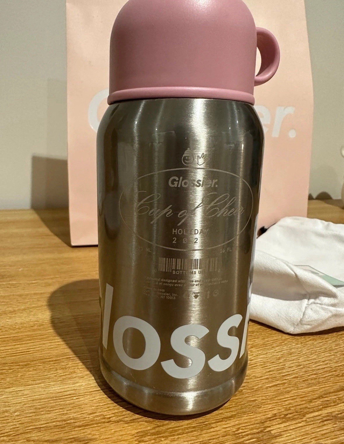 Glossier Tumbler 2025 Holiday Exclusive 16OZ |  IN HAND | SHIPS FAST