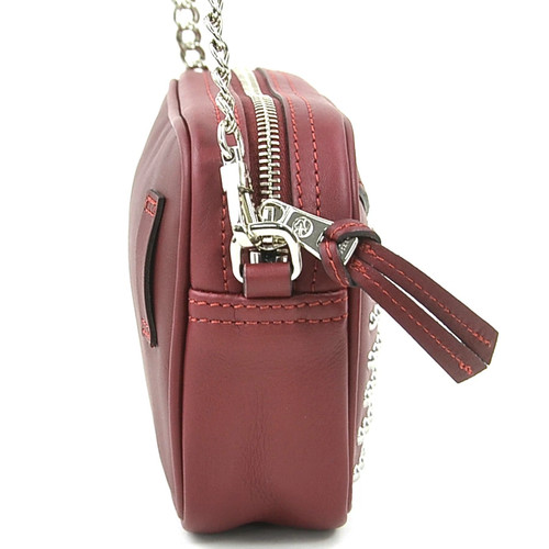 LONGCHAMP Shoulder Bag Leather Dark Red for Women h31006k